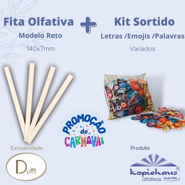 Fita Olfativa Reta 140x7mm + Kit Tag Sortidos