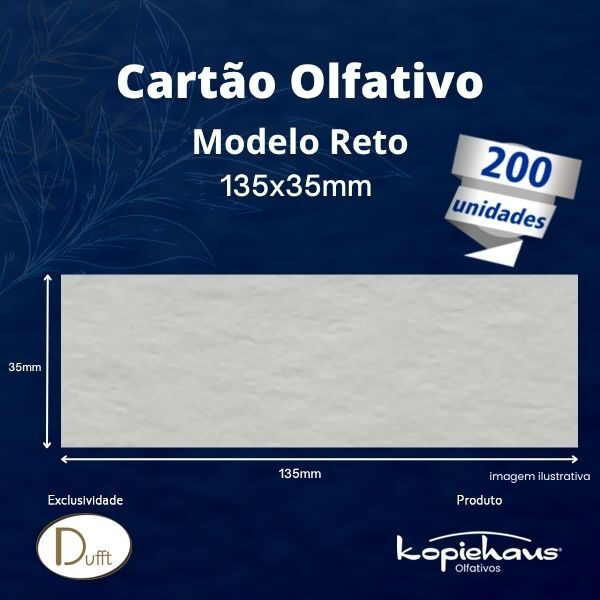 Cartão Olfativo Kopiehaus® 135x35mm PTO Bologne® (200 peças)